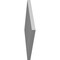 Ekena Millwork Diamond Surface Mount PVC Gable Vent: Functional, w/ 2"W x 1-1/2"P Brickmould Frame, 30"W x 30"H GVPDI30X3002SF - alternate 3